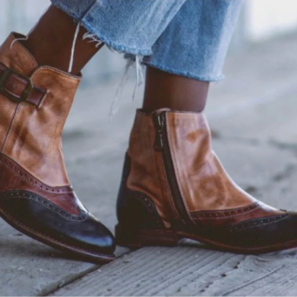 BedStu Odessa Leather Ankle Bootie Size 7 - Picture 1 of 8